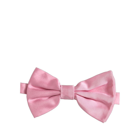 Dolce & Gabbana Men Pink 100% Silk Adjustable Neck Papillon Bow Tie