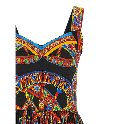 Dolce & Gabbana Multicolor Cotton Long Dress