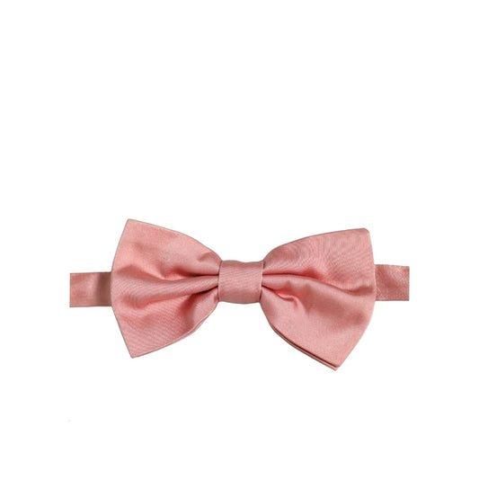 Dolce & Gabbana Men Light Pink 100% Silk Adjustable Neck Papillon Bow Tie