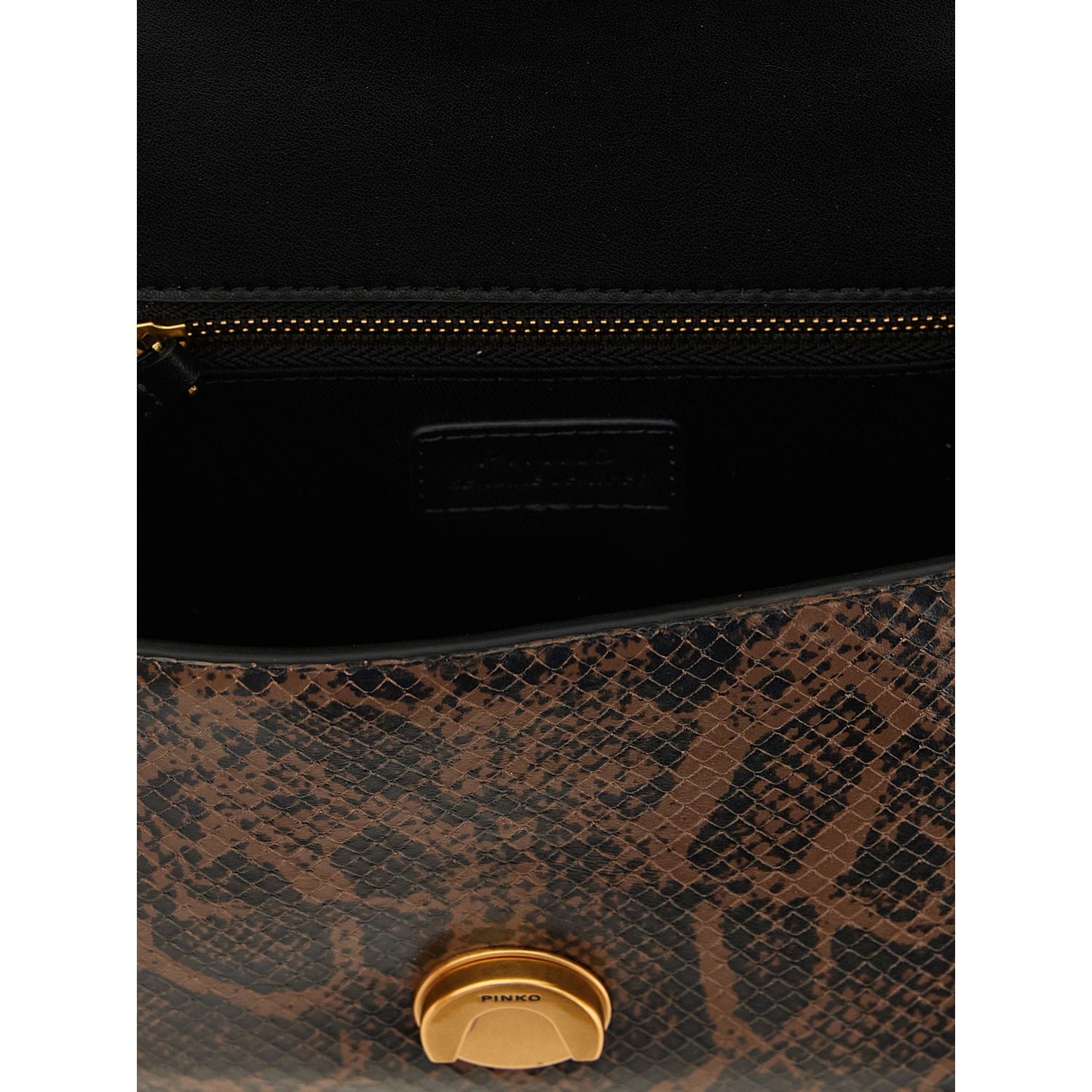 PINKO Brown Calfskin Handbag