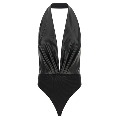 The Andamane Black Polyester Bodysuit