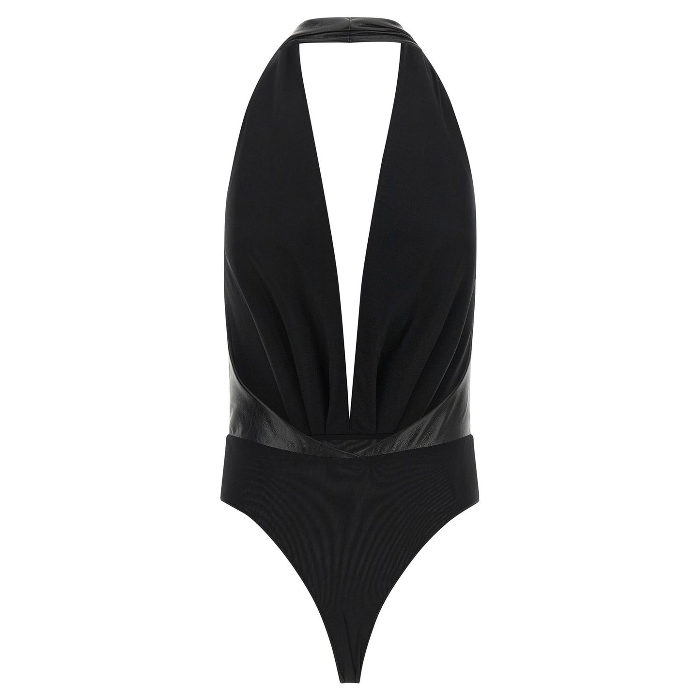 The Andamane Black Polyester Bodysuit