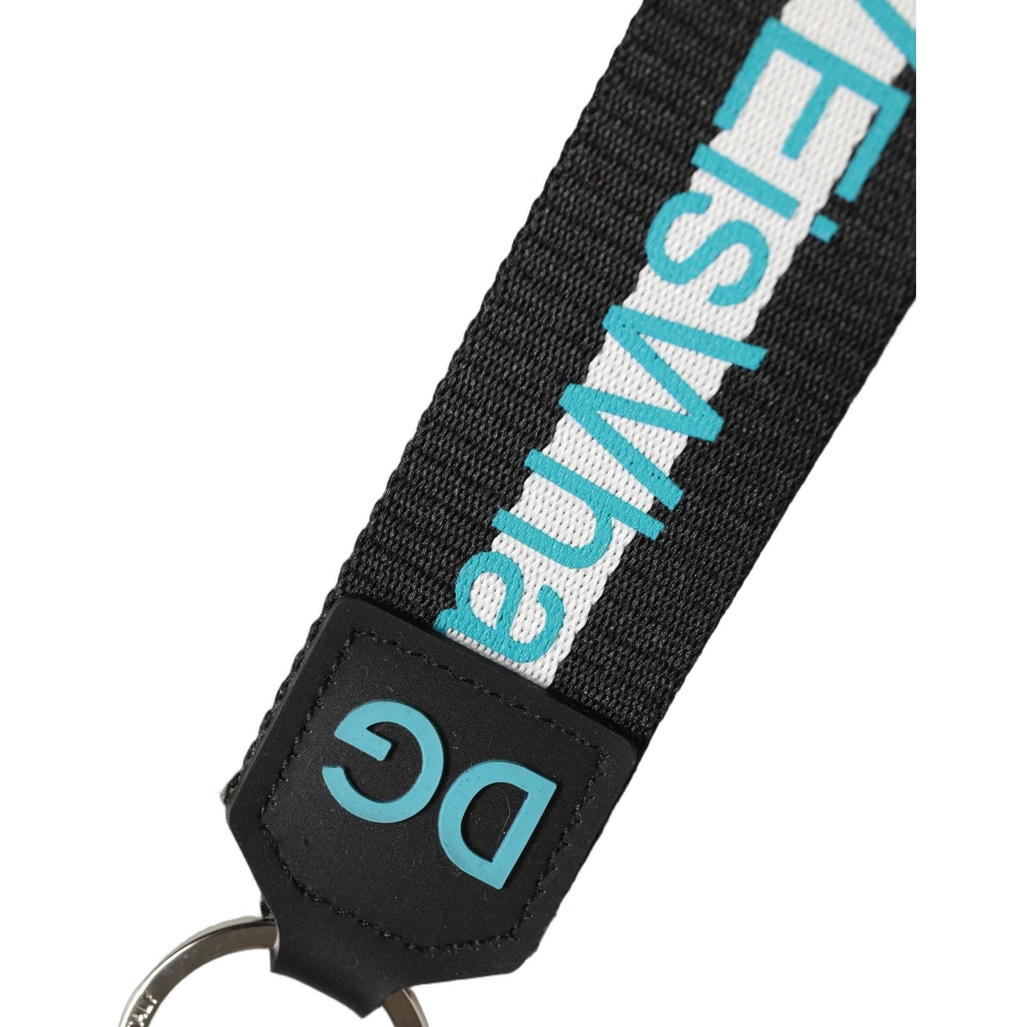 Dolce & Gabbana Multicolor Logo Polyester Brass Holder Keychain Keyring