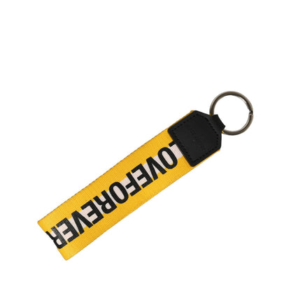 Dolce & Gabbana Multicolor Logo Polyester Brass Holder Keychain Keyring