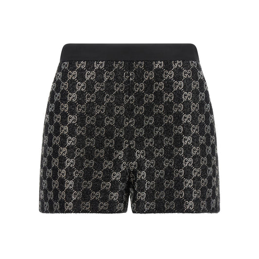 Gucci Black Viscose Bermuda Shorts