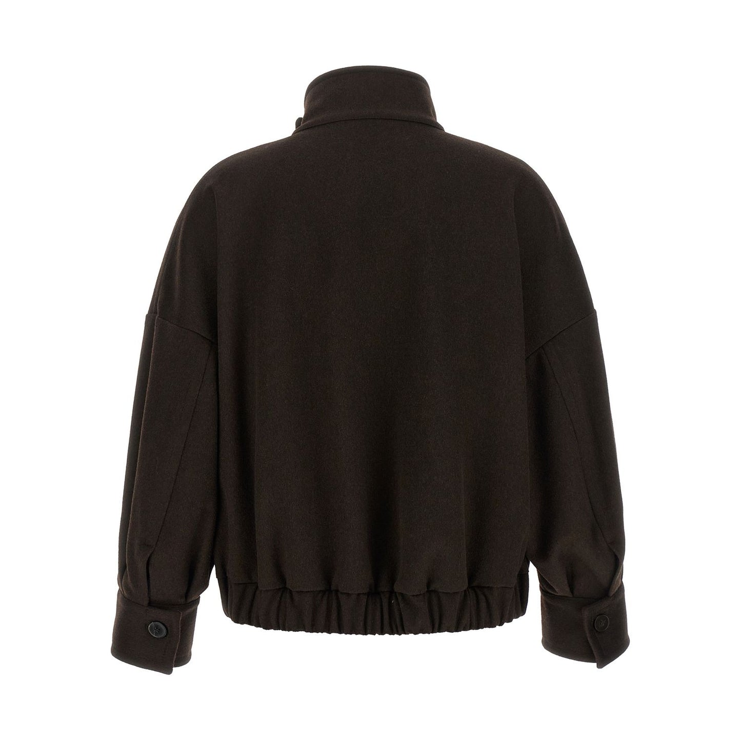 Alberto Biani Brown Wool Bomber