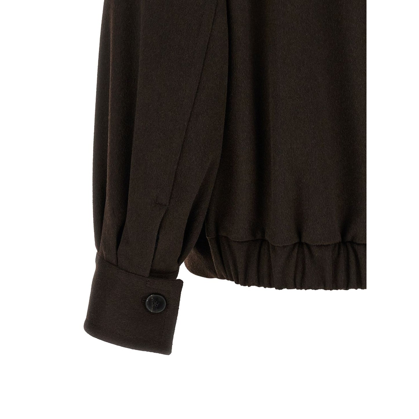 Alberto Biani Brown Wool Bomber