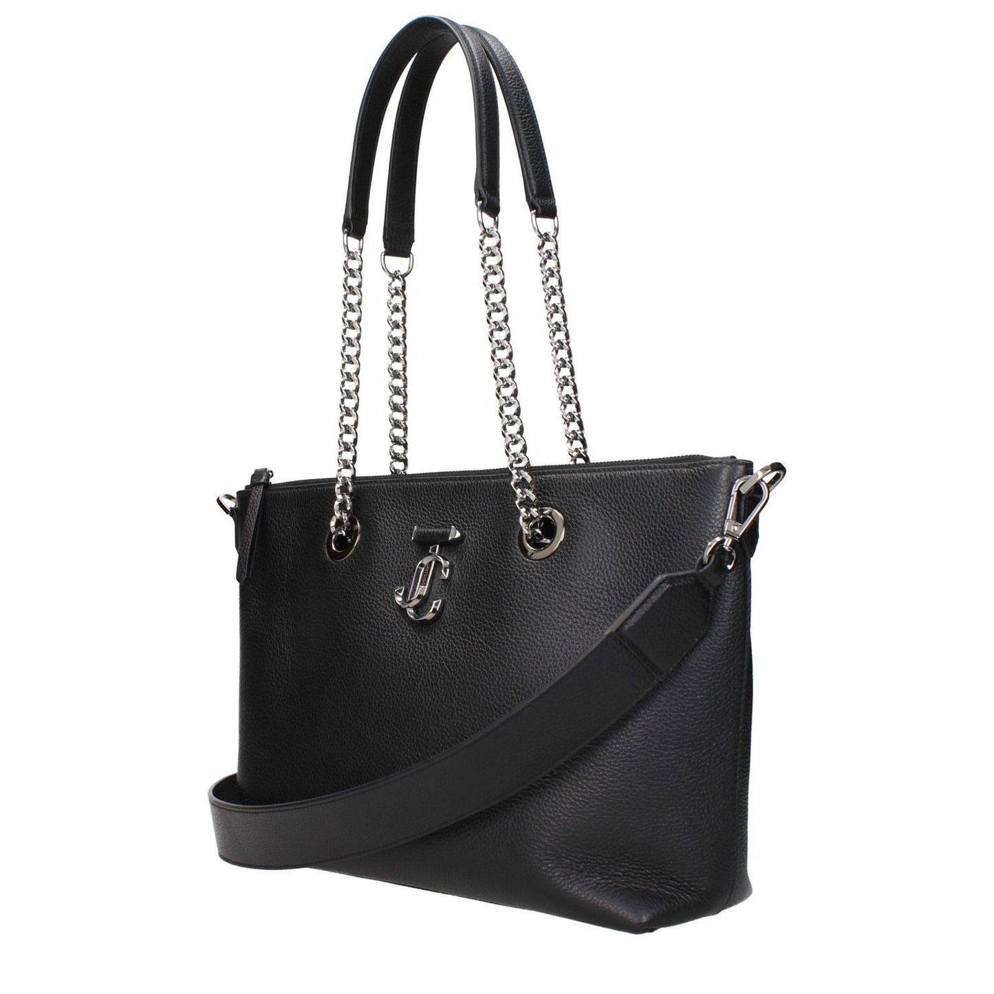Jimmy Choo Black Leather Shoulder Bag