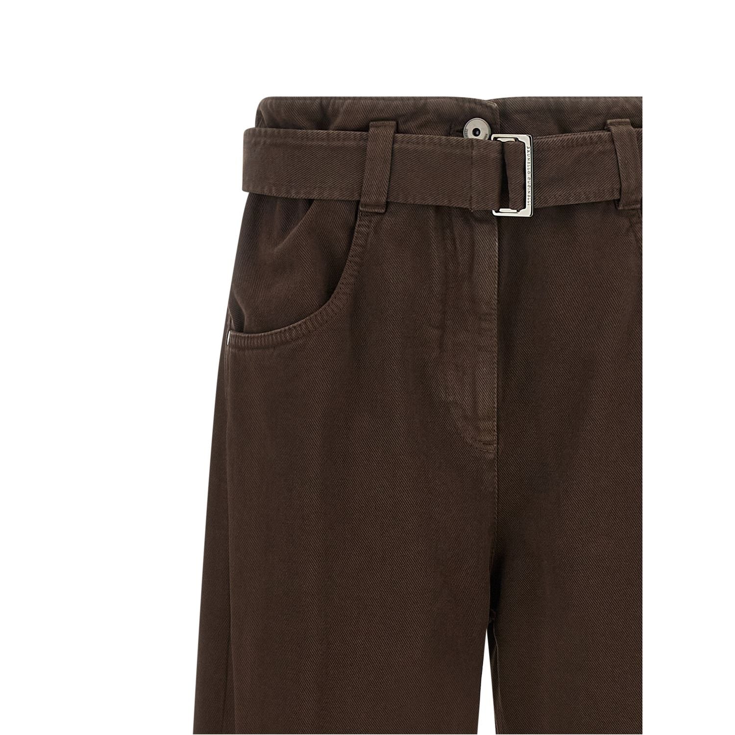 Brunello Cucinelli Brown Cotton Jeans Denim