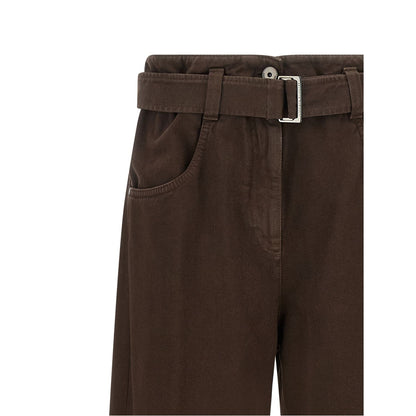 Brunello Cucinelli Brown Cotton Jeans Denim