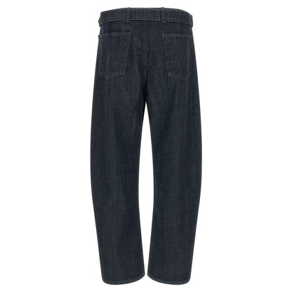 Lemaire Blue Cotton Tapered Jeans