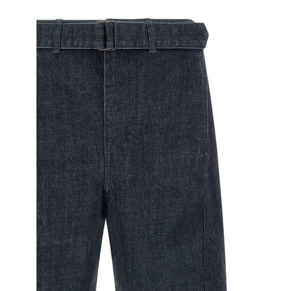 Lemaire Blue Cotton Tapered Jeans