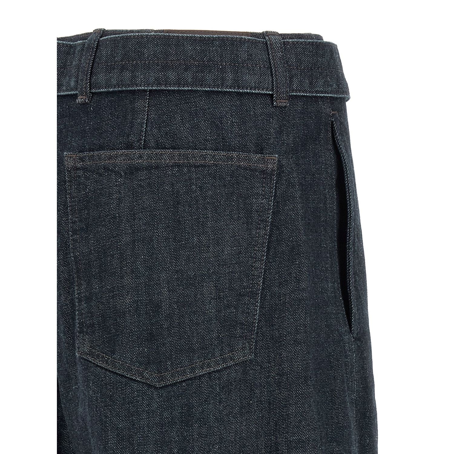 Lemaire Blue Cotton Tapered Jeans