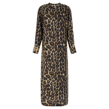 Alberto Biani Brown Silk Long Dress