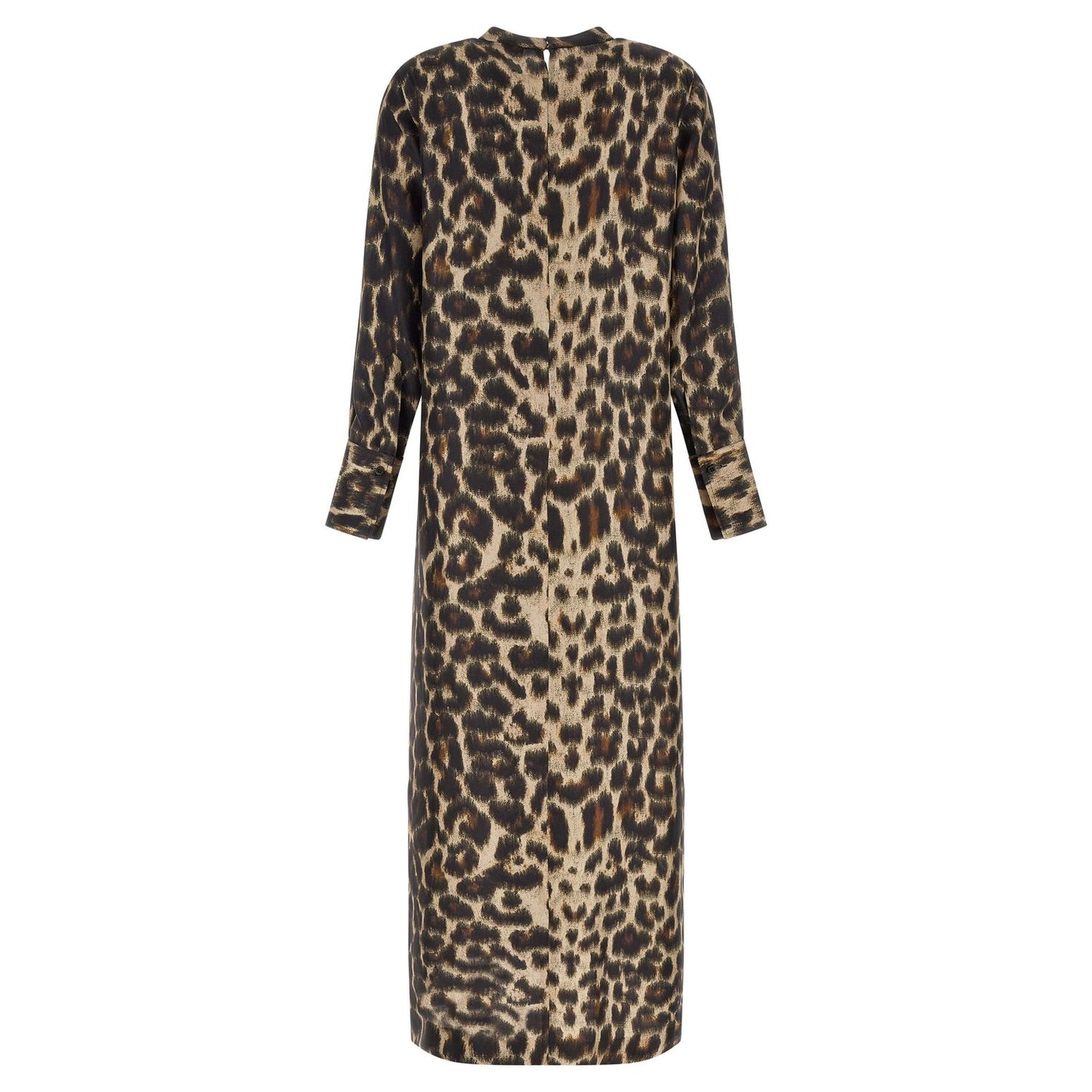 Alberto Biani Brown Silk Long Dress