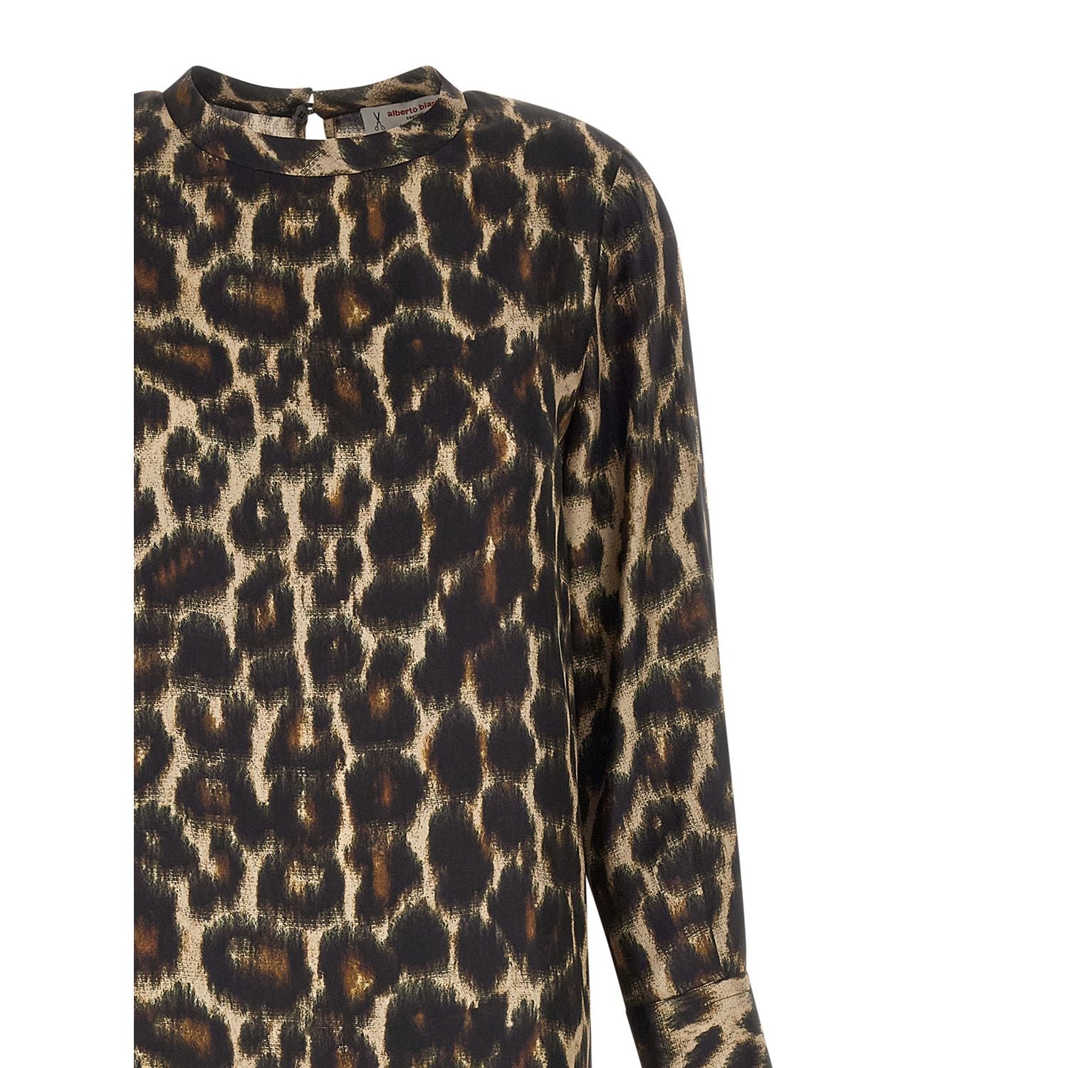 Alberto Biani Brown Silk Long Dress