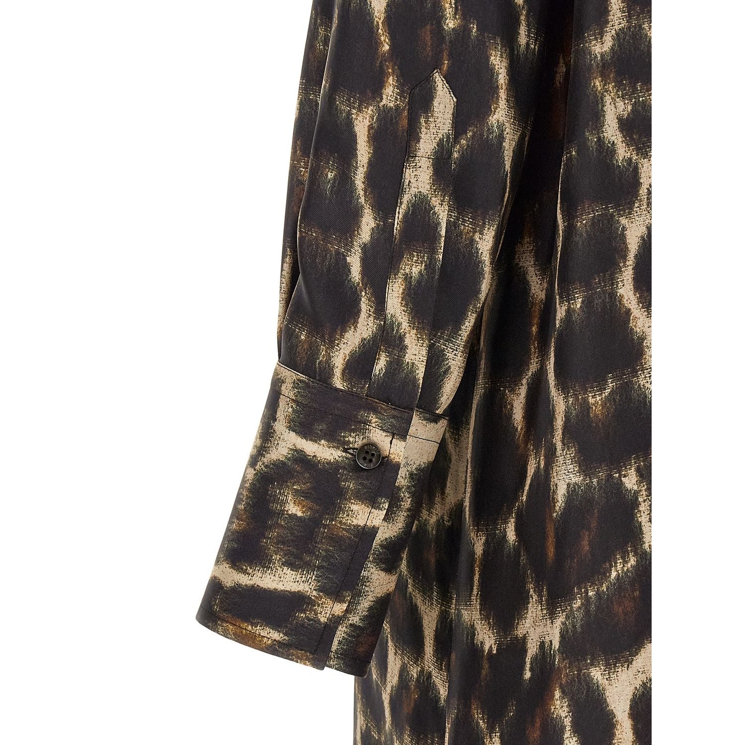 Alberto Biani Brown Silk Long Dress