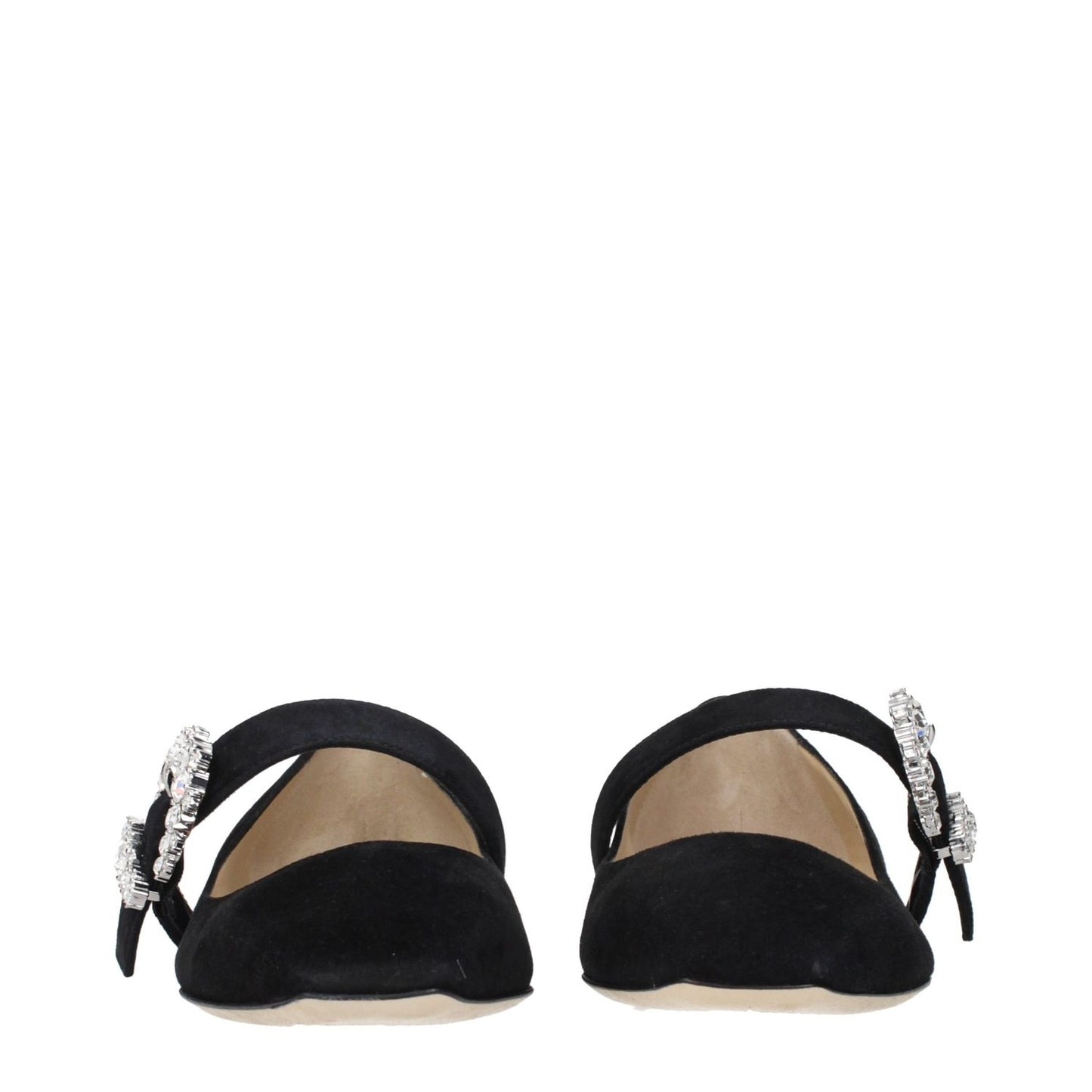 Jimmy Choo Black Leather Ballet Flats
