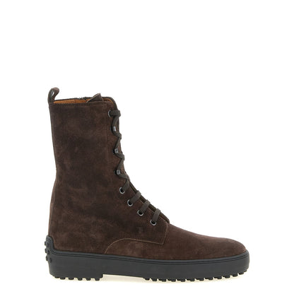 Tod's Brown Calfskin Ankle Boots