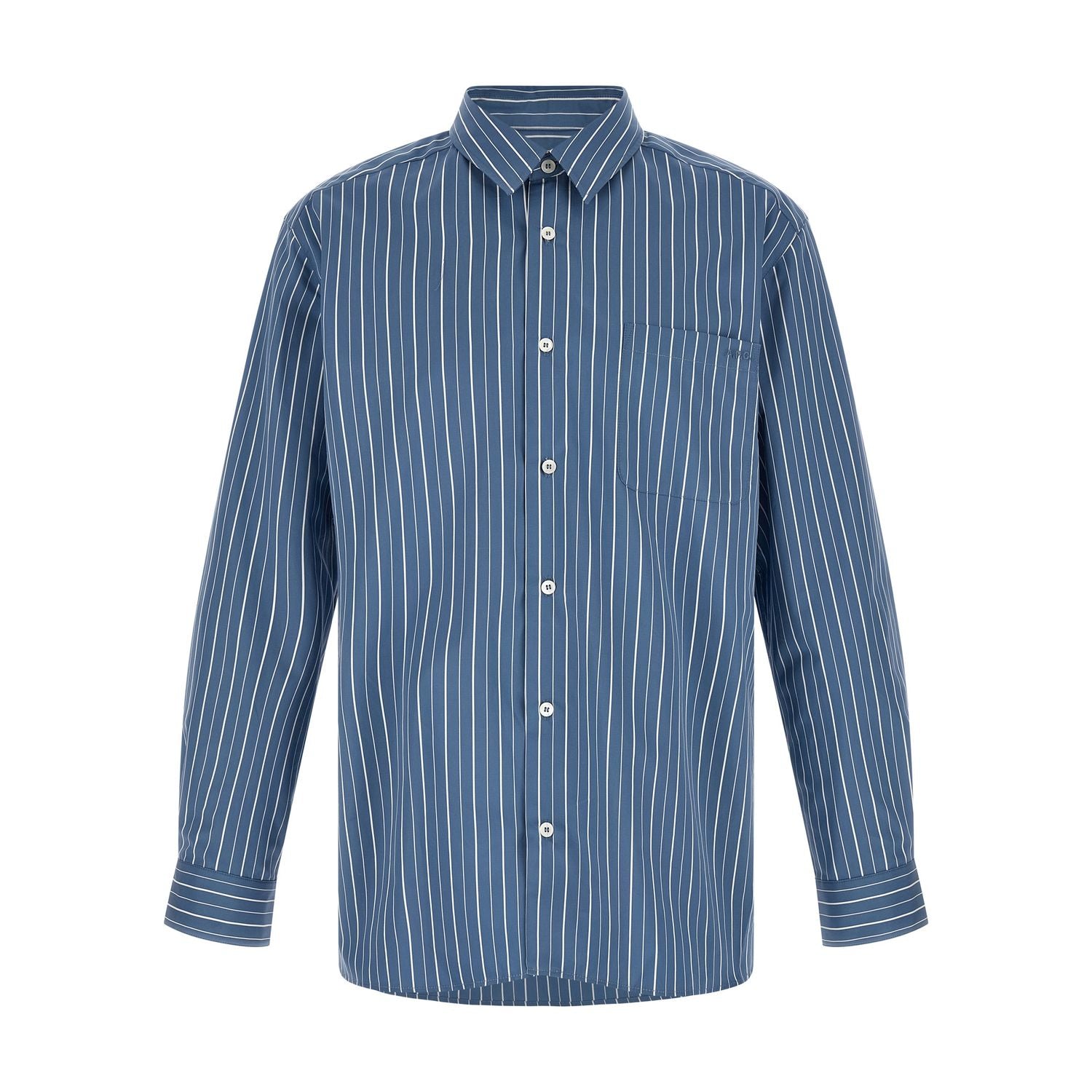 A.P.C. Blue Cotton Blouse