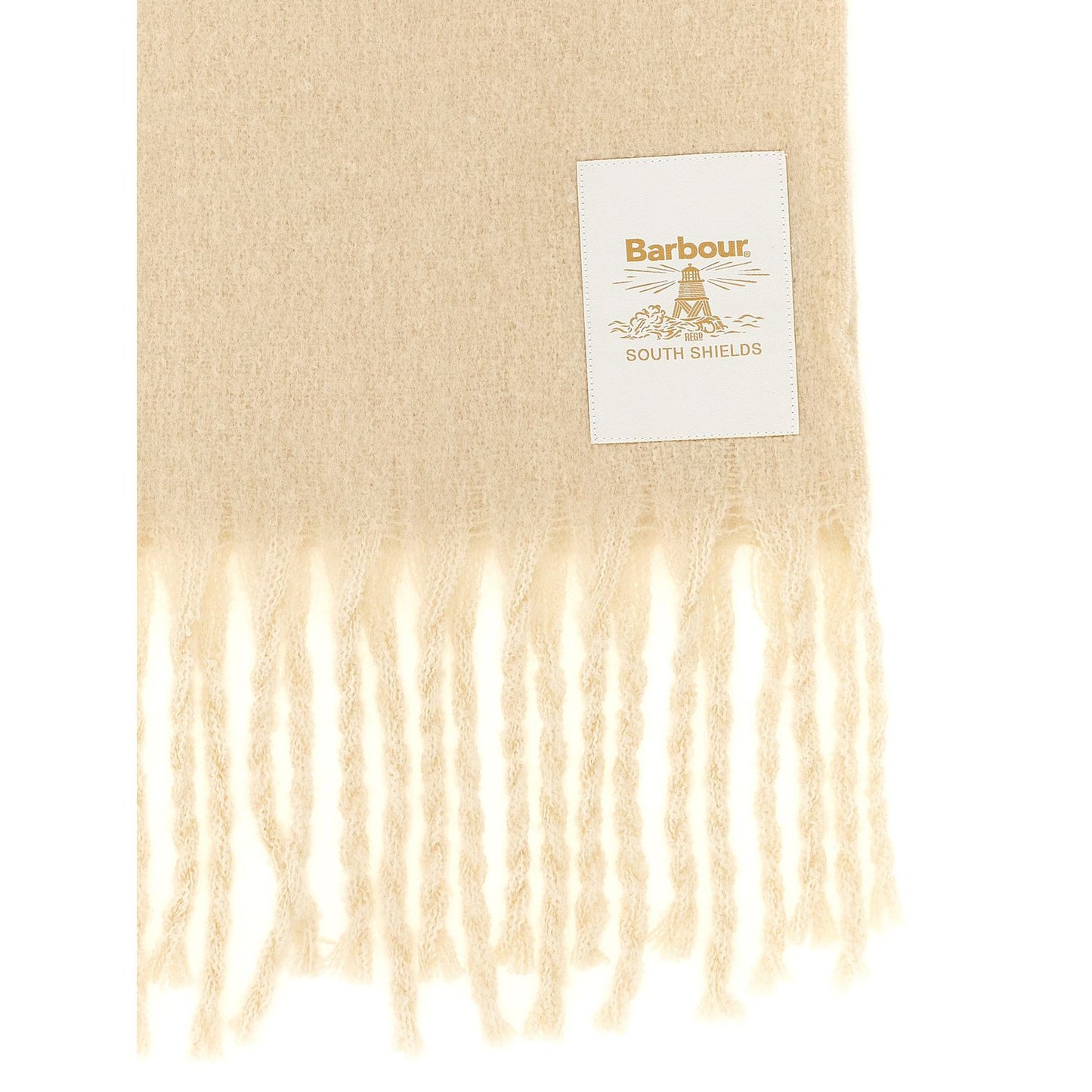 Barbour White Polyester Scarf