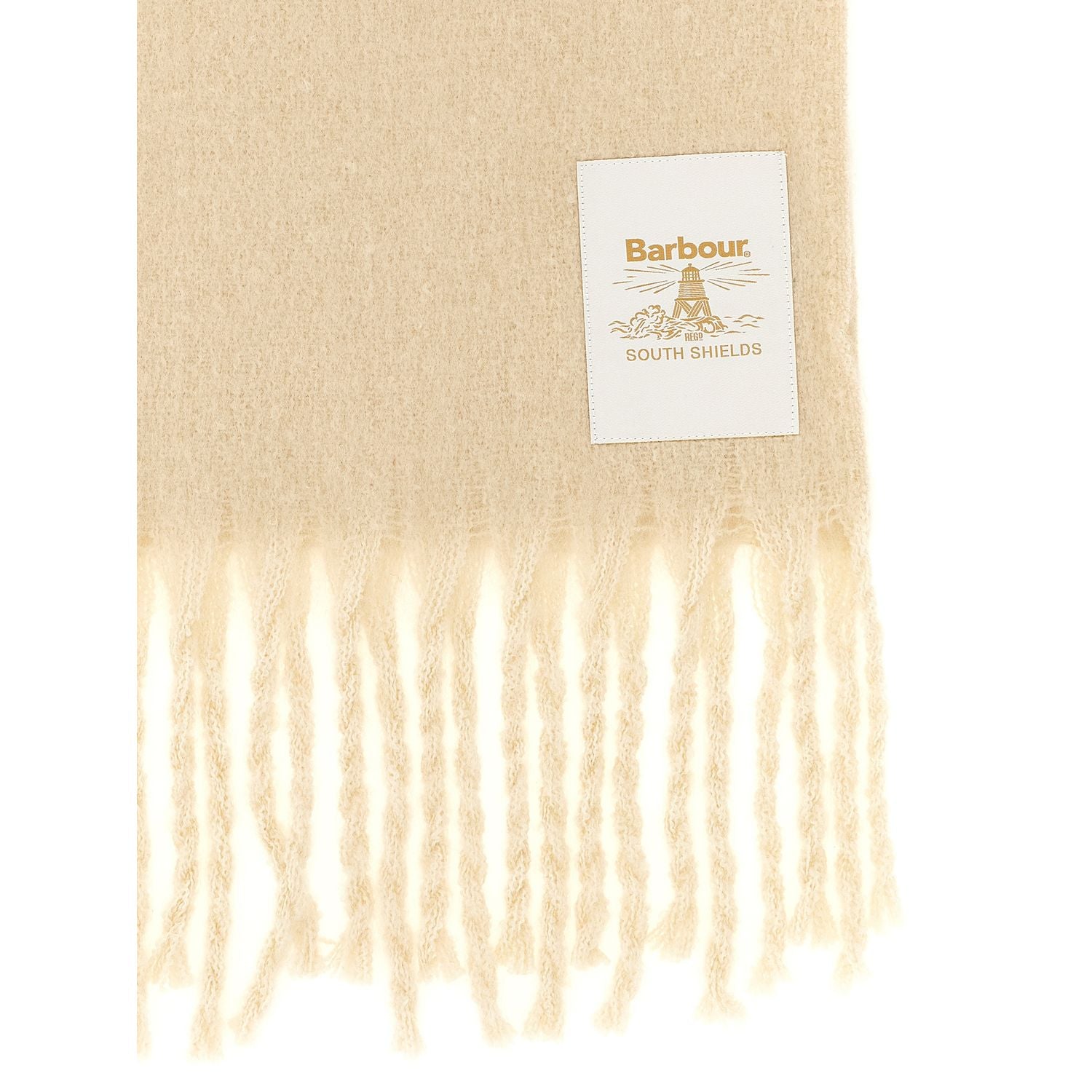 Barbour White Polyester Scarf
