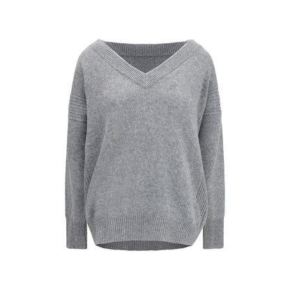 Ermanno Scervino Gray Cashmere Casual Dress
