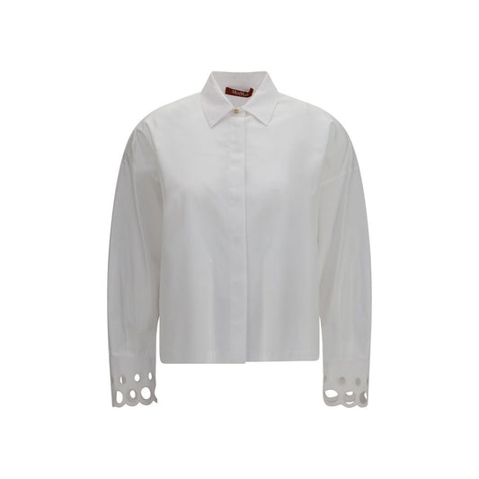 Max Mara White Cotton Dress Shirt