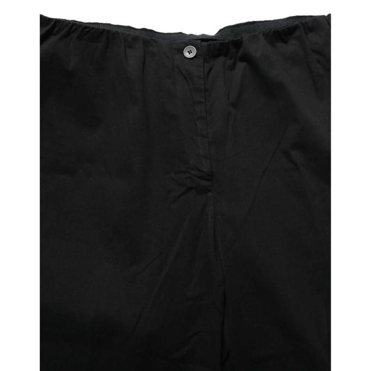 QL2 Black High-Waisted Straight Chino Women Trouser Pants