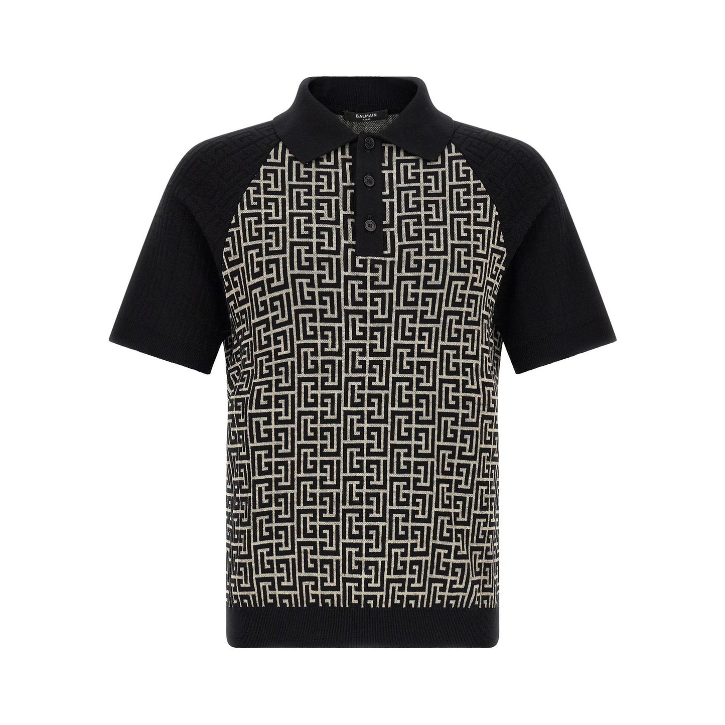 Balmain Bicolor Cotton Polo Shirt