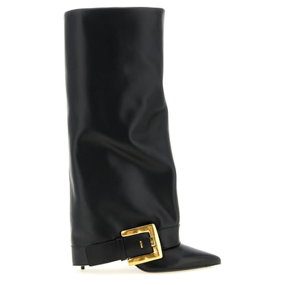 Balmain Black Calfskin Over The Knee
