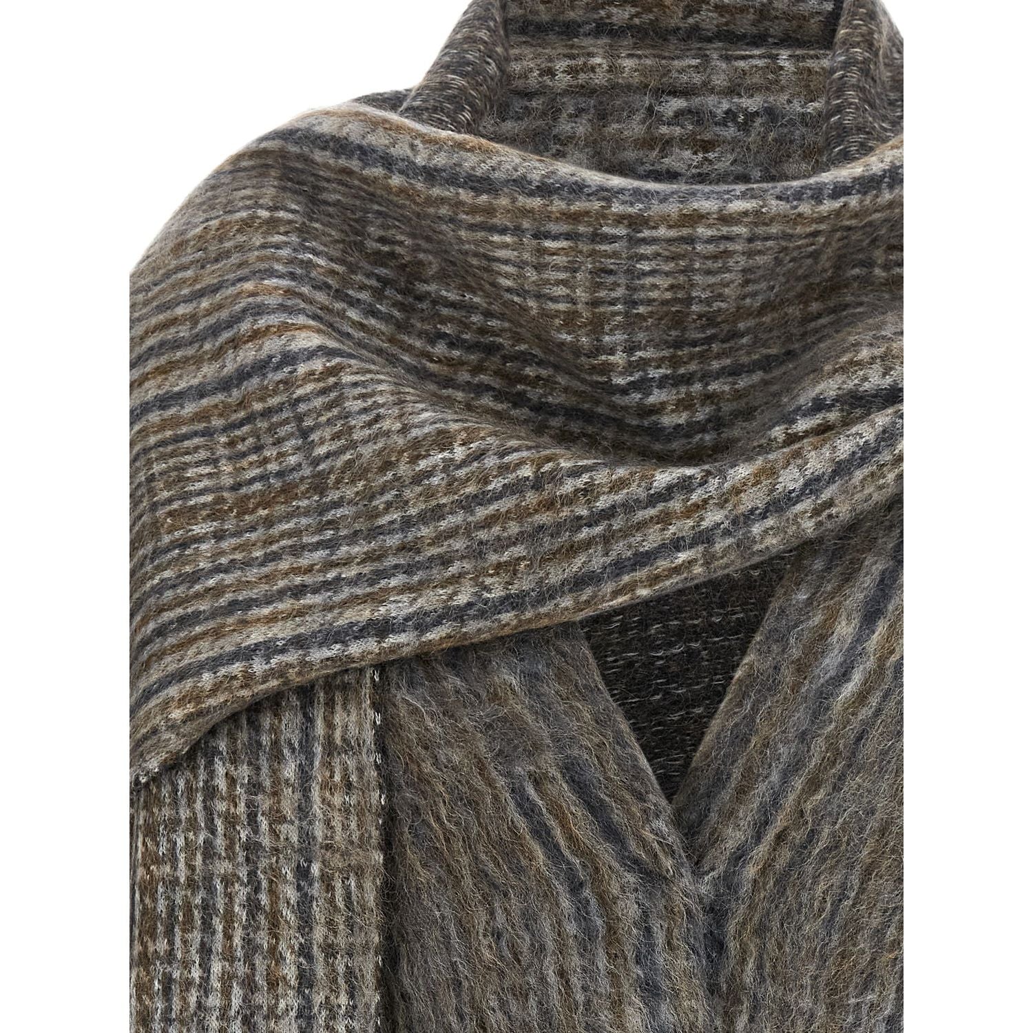 Brunello Cucinelli Gray Wool Cardigan