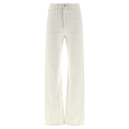 Lemaire White Cotton High-Waisted Jean