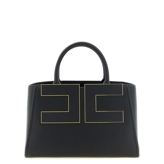 Elisabetta Franchi Black Polyester Tote Bag