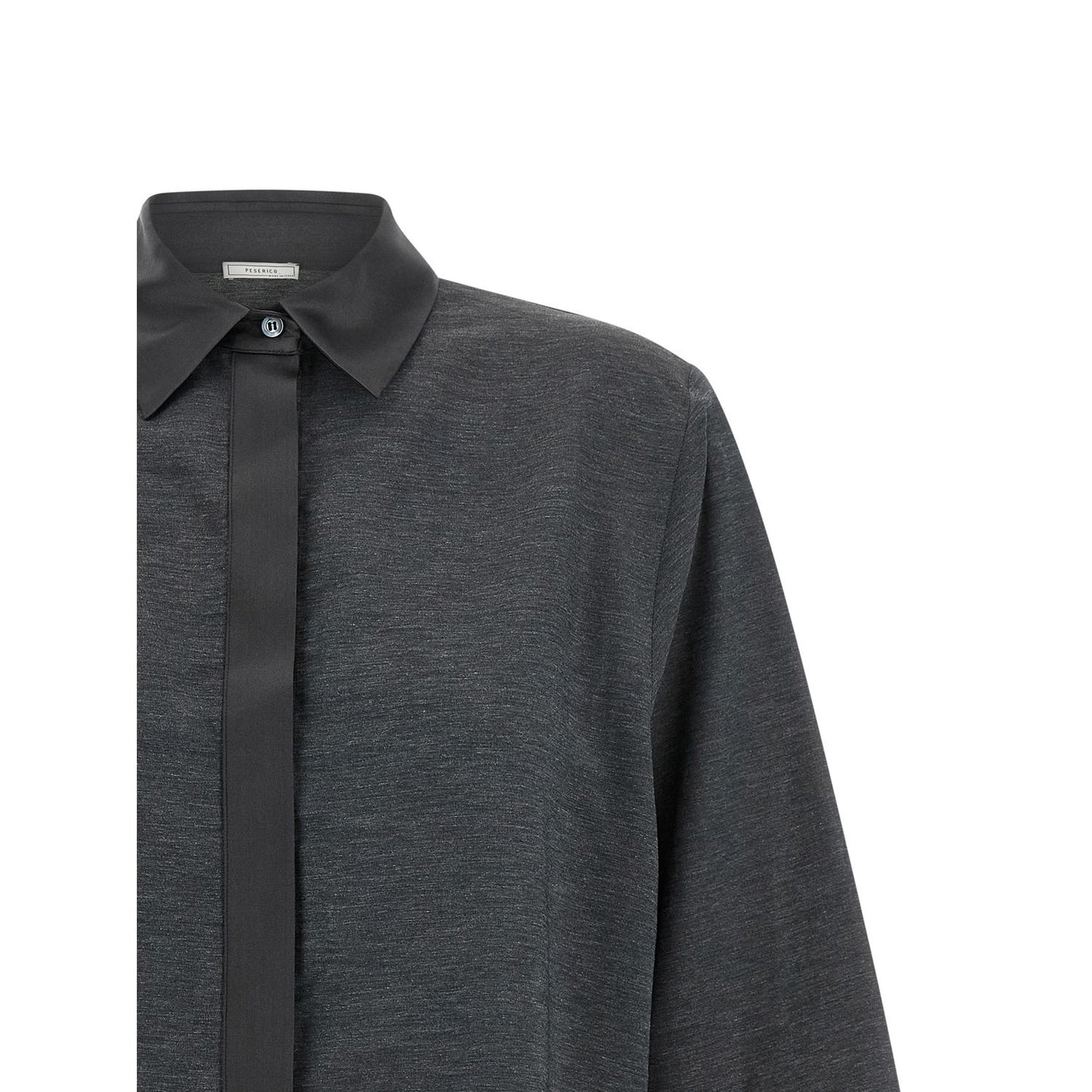 Peserico Gray Lyocell Blouse