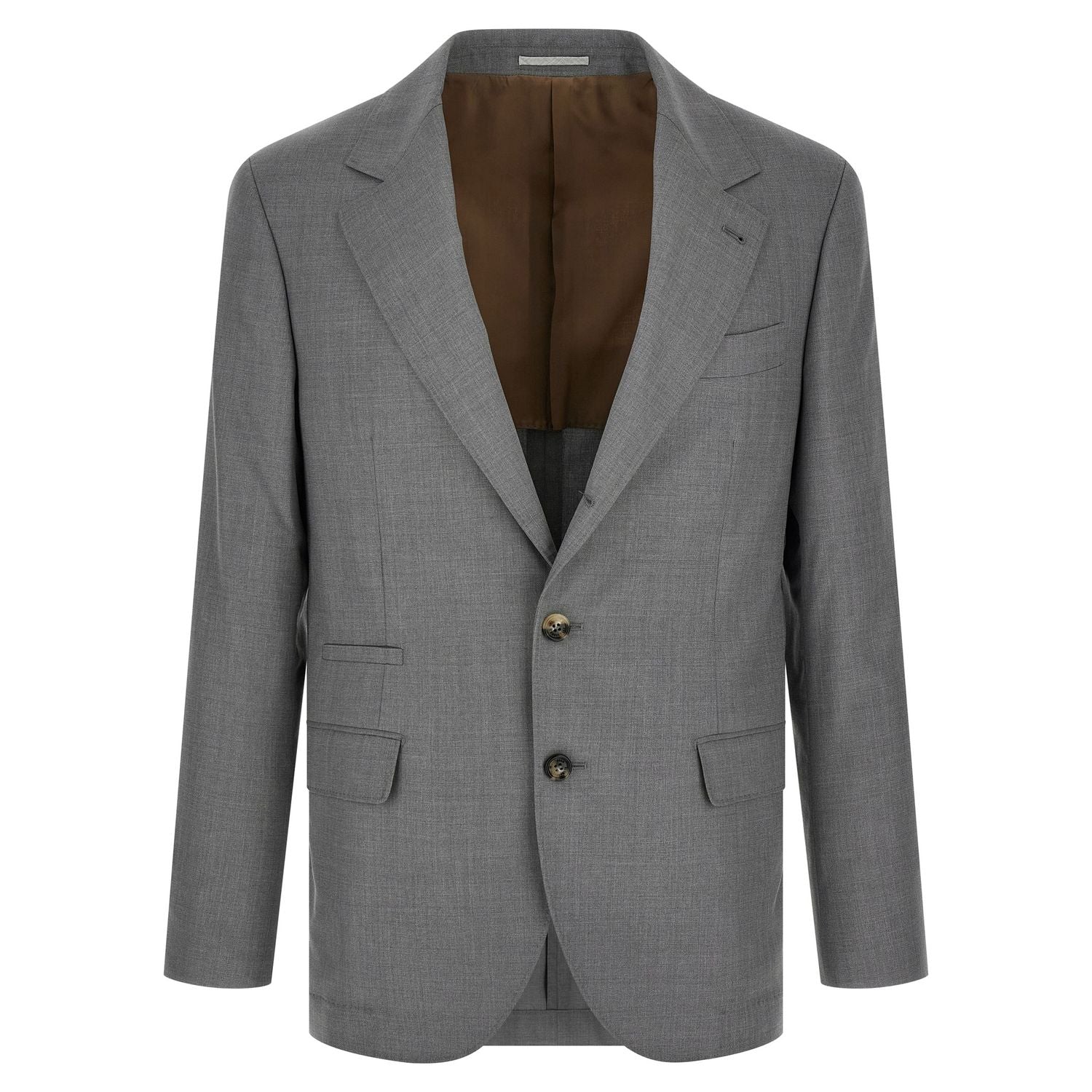 Brunello Cucinelli Gray Virgin Wool Blazer