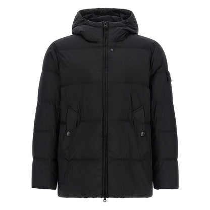 Stone Island Black Polyamide Full-Length Jacket