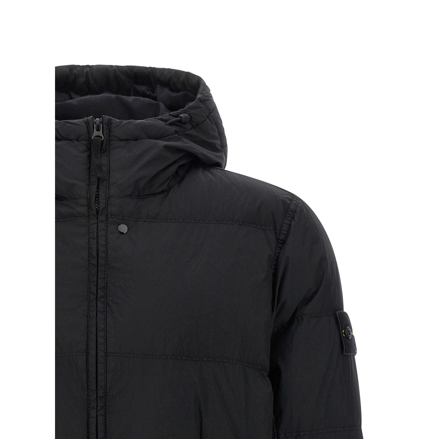 Stone Island Black Polyamide Full-Length Jacket
