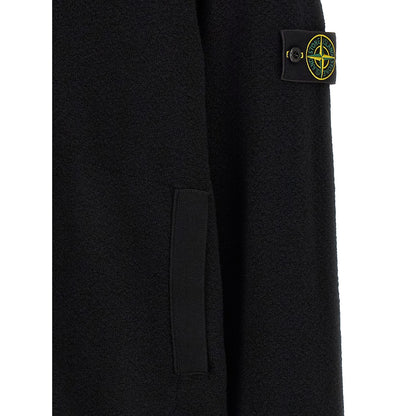 Stone Island Black Virgin Wool Cardigan