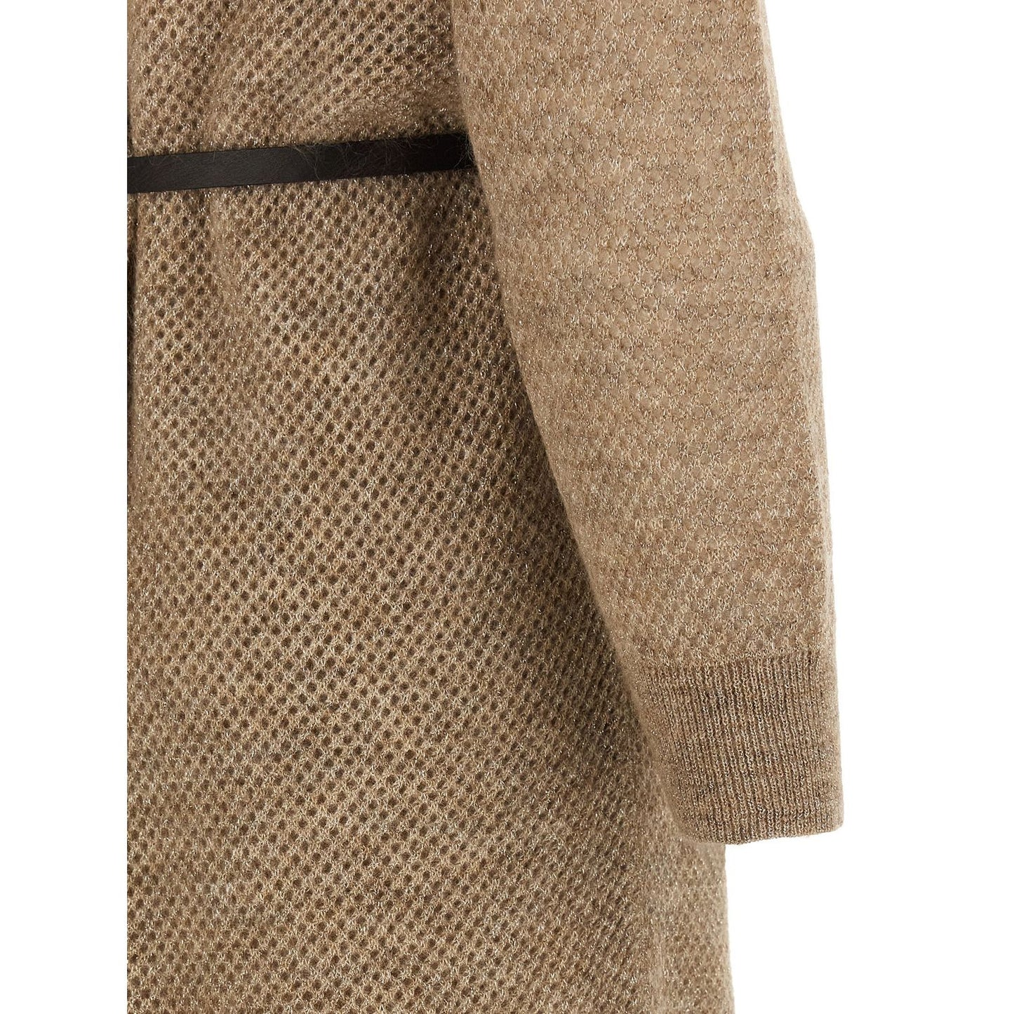 Brunello Cucinelli Beige Wool Midi Dress