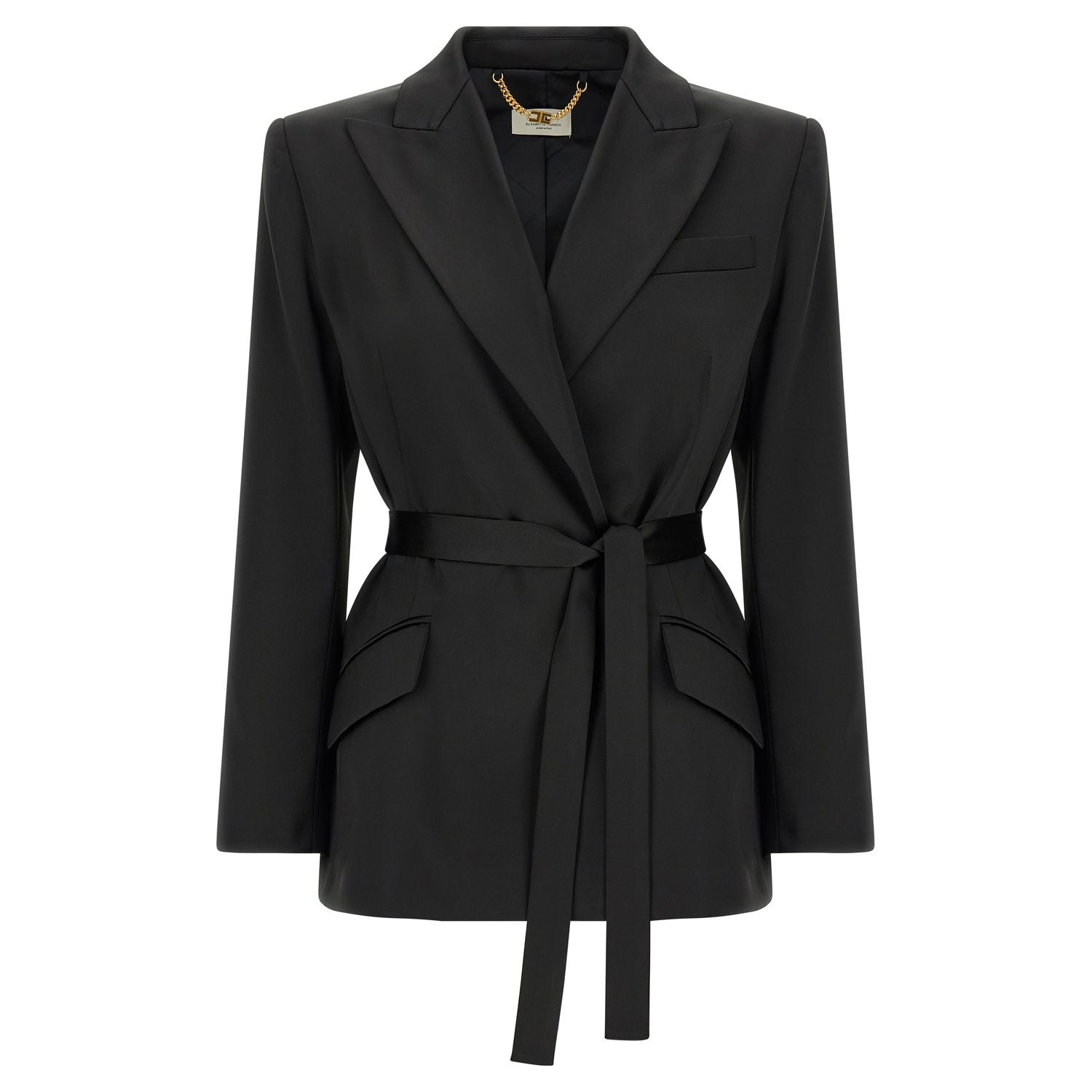 Elisabetta Franchi Black Polyester Blazer