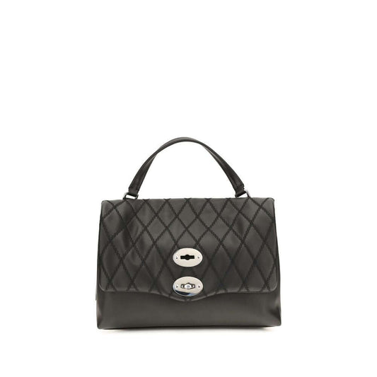 Zanellato Black Calf Leather Bos Taurus Shoulder Bag