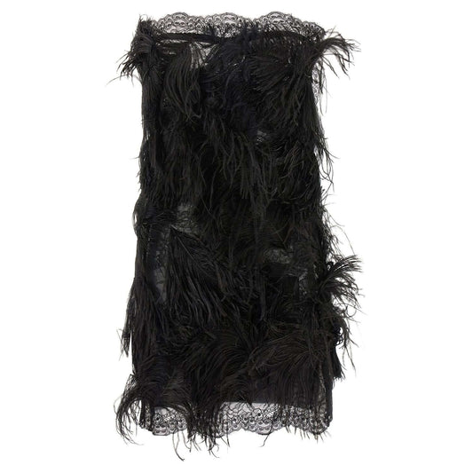 The Attico Black Polyamide Short Dress