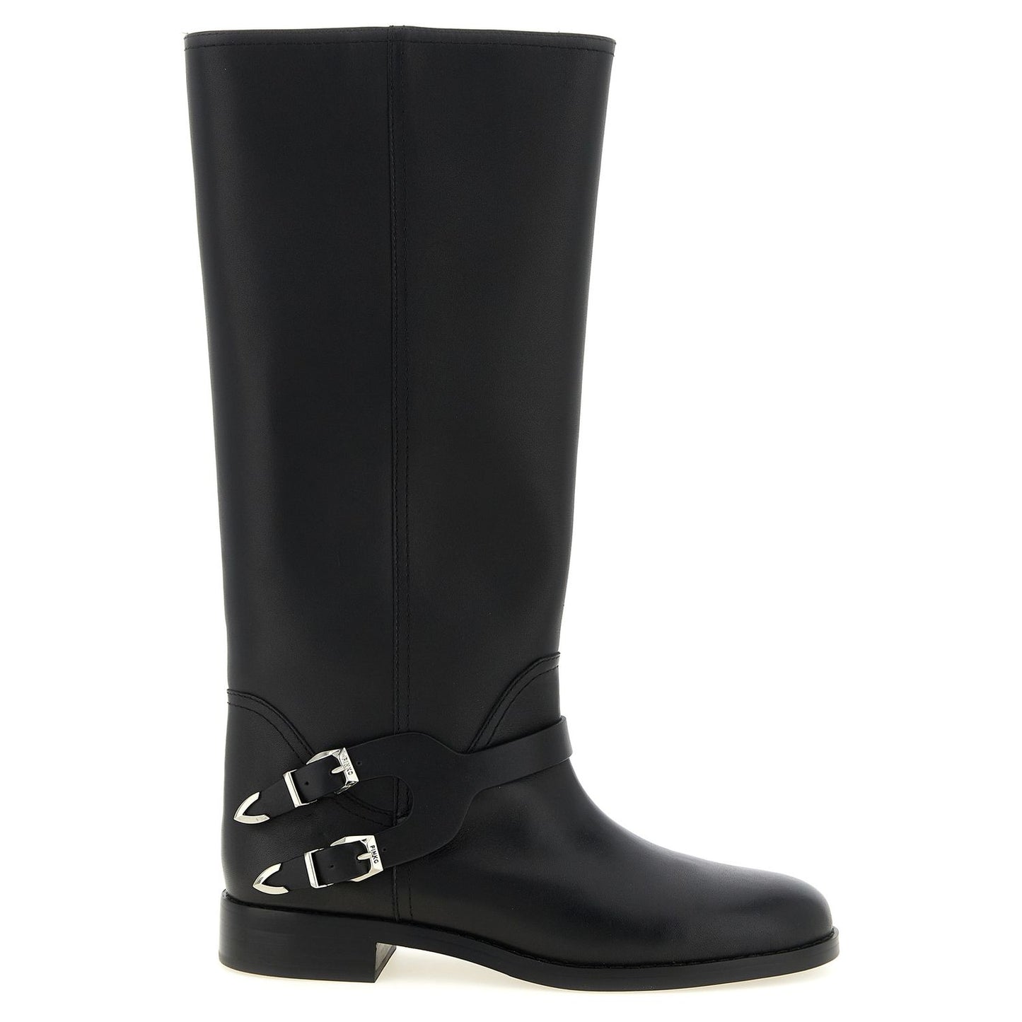 PINKO Black Cowhide Over The Knee