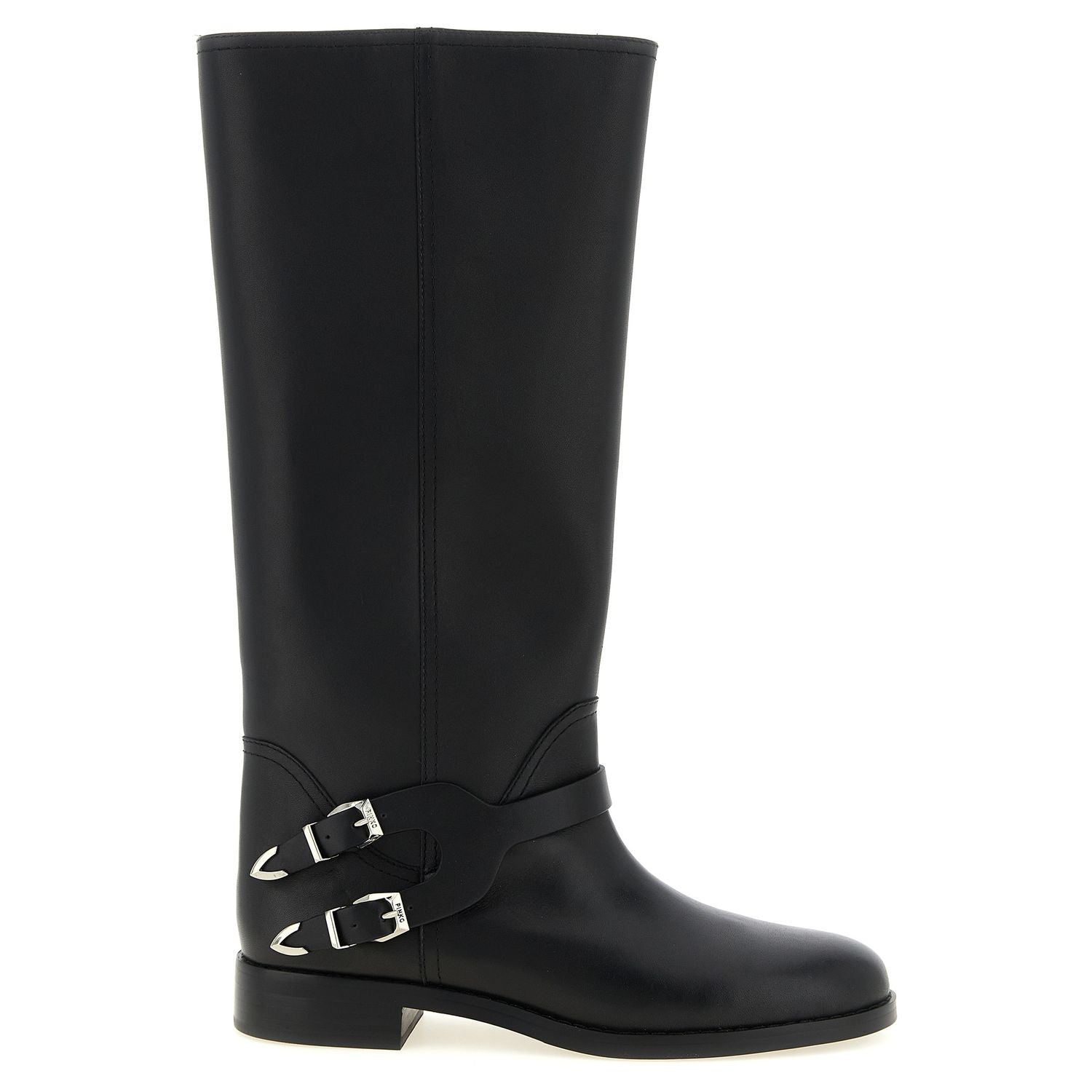 PINKO Black Cowhide Over The Knee
