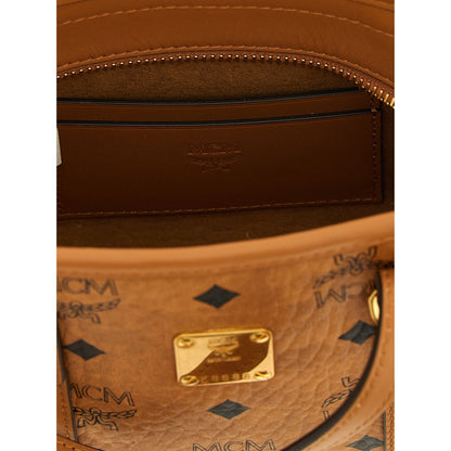 MCM Brown Polyethylene Tote Bag