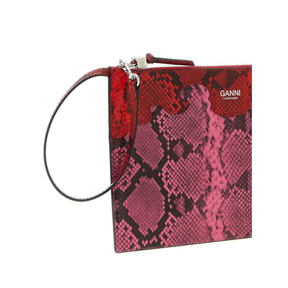 Ganni Fuchsia Polyester Clutch Bag