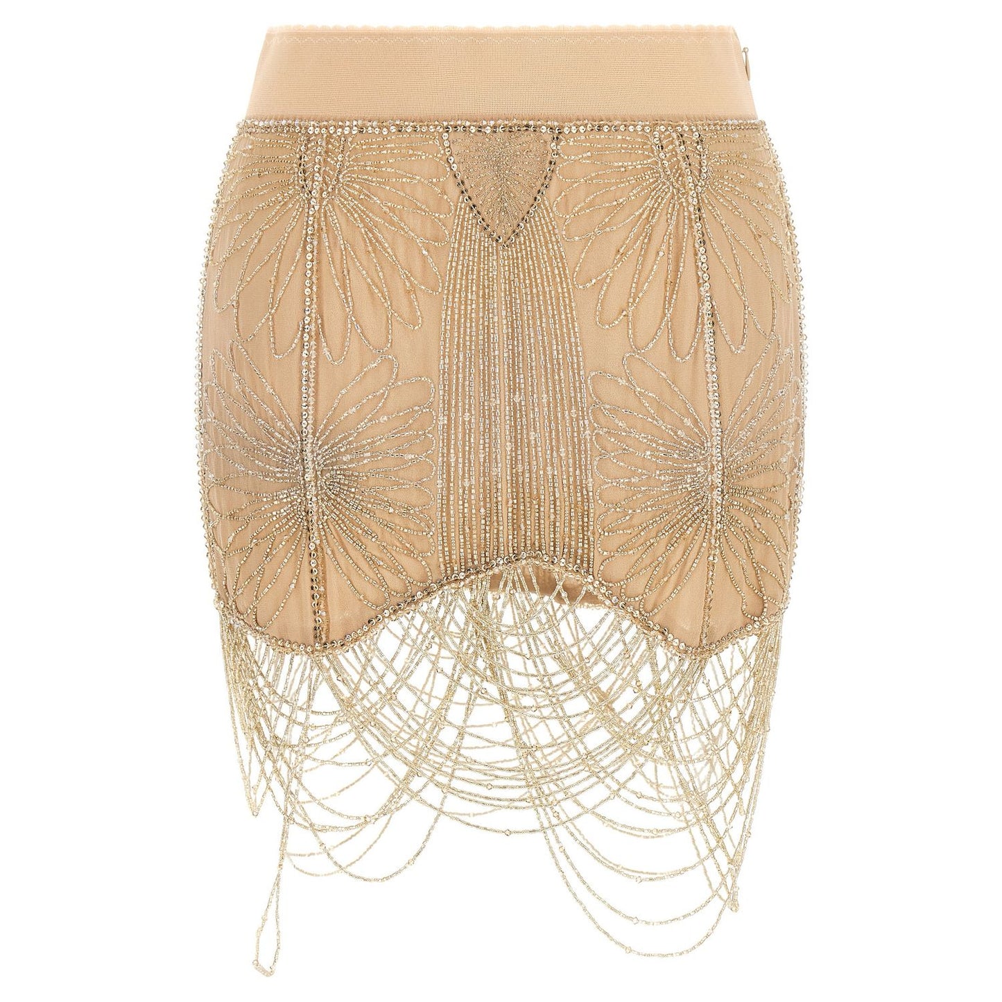 The Attico Multicolor Silk Long Skirt