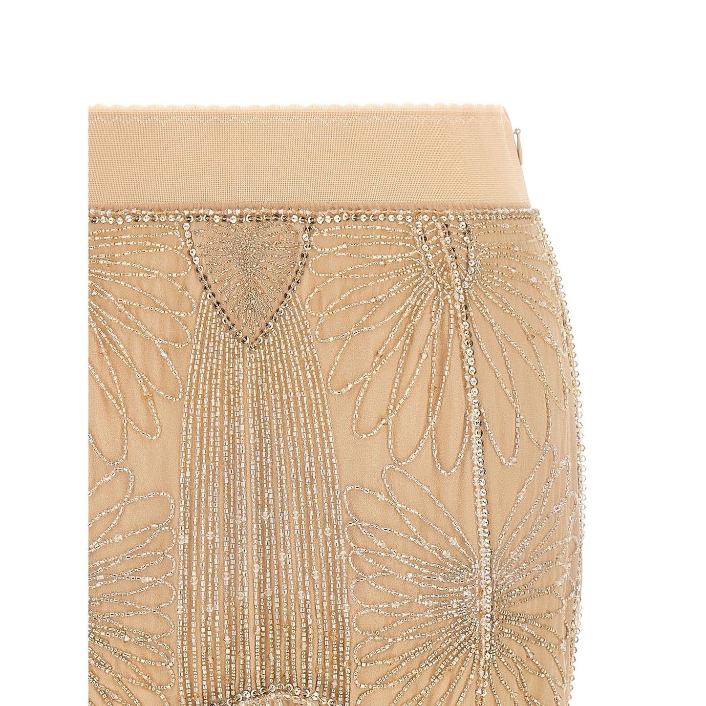 The Attico Multicolor Silk Long Skirt