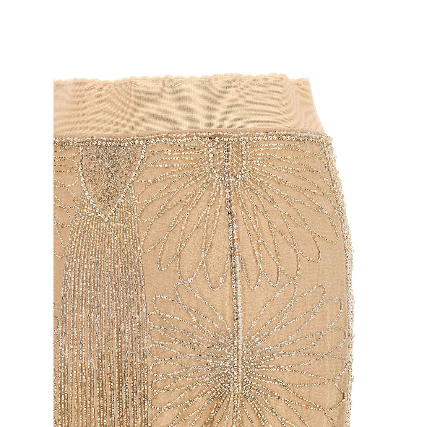 The Attico Multicolor Silk Long Skirt
